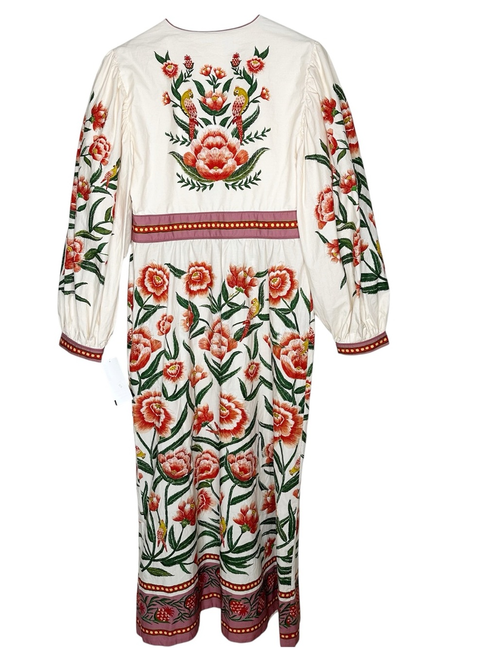 FARM Rio Ainika Floral Print Maxi Dress, Cream/Red NWT - Picture 5 of 14